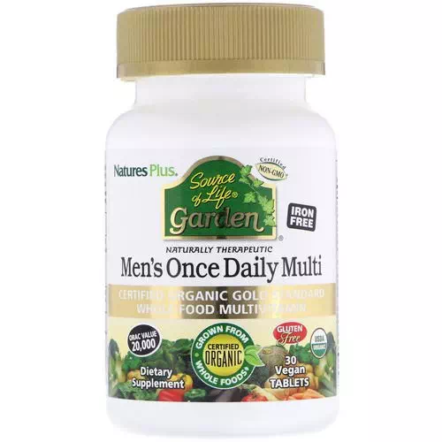 Nature's Plus, Source of Life Garden, Men's Once Daily Multi, 30 Vegan Tablets Review