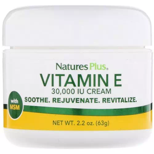 Nature's Plus, Vitamin E Cream, 30,000 IU, 2.2 oz (63 g) Review