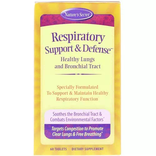 Nature's Secret, Respiratory Support & Defense, 60 Tablets Review