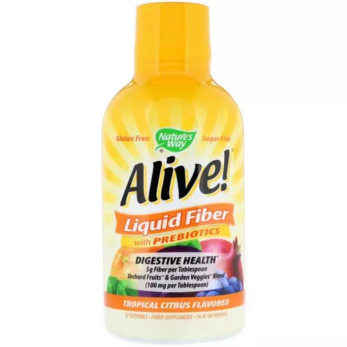 Nature's Way, Alive! Liquid Fiber with Prebiotics, Tropical Citrus Flavored, 16 fl oz (480 ml) Review