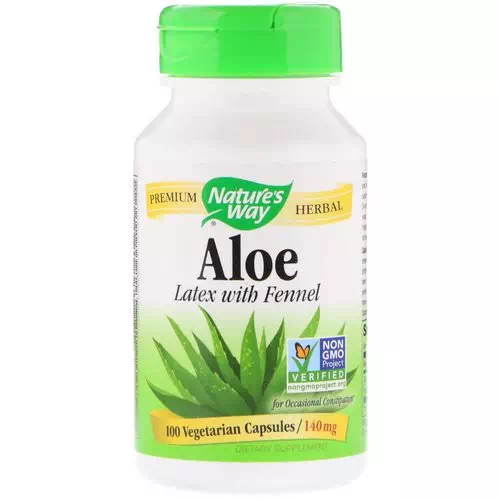 Nature's Way, Aloe, Latex With Fennel, 140 mg, 100 Vegetarian Capsules Review