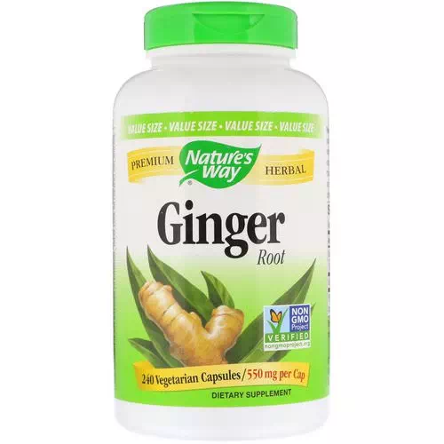 Nature's Way, Ginger Root, 550 mg, 240 Vegetarian Capsules Review