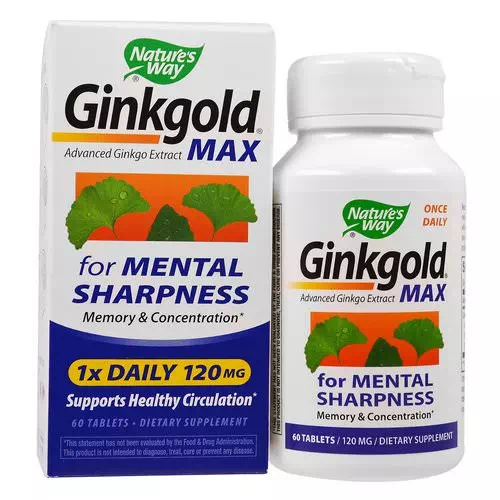 Nature's Way, Ginkgold Max, 120 mg, 60 Tablets Review