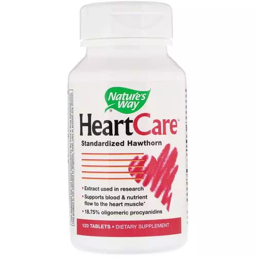 Nature's Way, HeartCare, Standardized Hawthorn, 120 Tablets Review