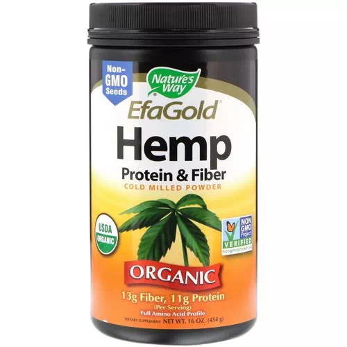 Nature's Way, Organic, EfaGold, Hemp Protein & Fiber, Cold Milled Powder, 16 oz (454 g) Review