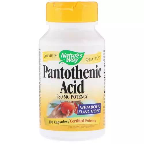 Nature's Way, Pantothenic Acid, 250 mg, 100 Capsules Review