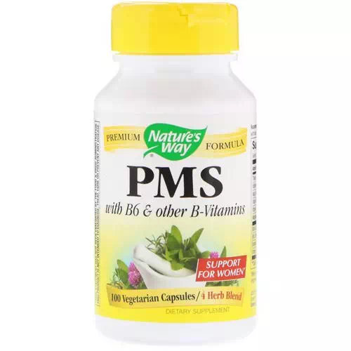 Nature's Way, PMS with B6 & Other B-Vitamins, 100 Vegetarian Capsules Review