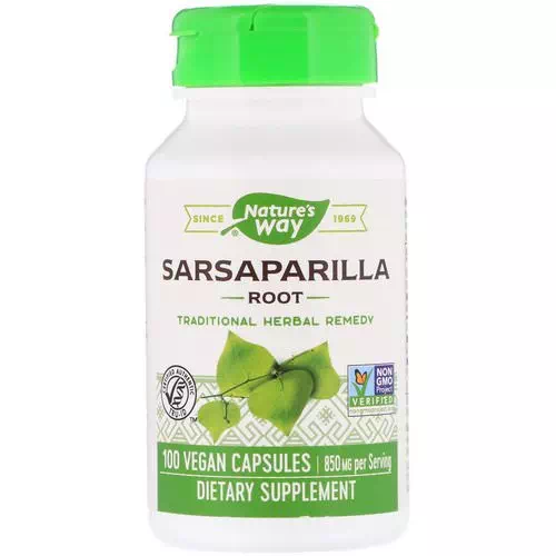 Nature's Way, Sarsaparilla, Root, 850 mg, 100 Vegan Capsules Review