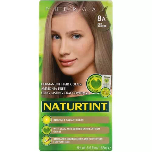 Naturtint, Permanent Hair Color, 8A Ash Blonde, 5.6 fl oz (165 ml) Review