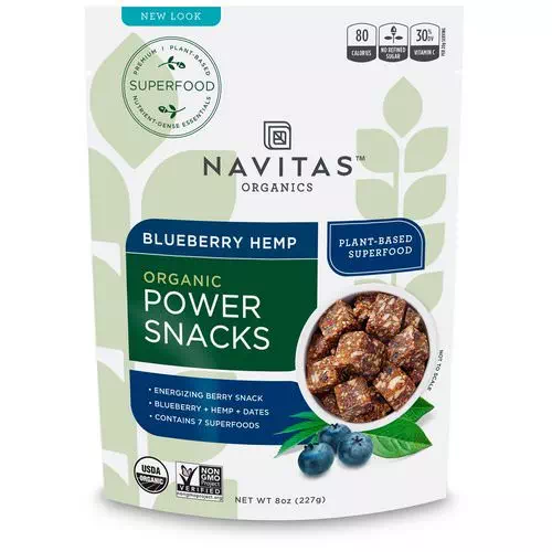 Navitas Organics, Power Snacks, Blueberry Hemp, 8 oz (227 g) Review
