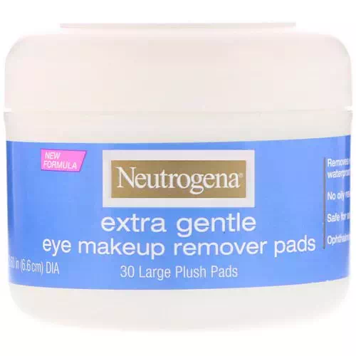 Neutrogena, Extra Gentle, Eye Makeup Remover Pads, 30 Large Plush Pads Review
