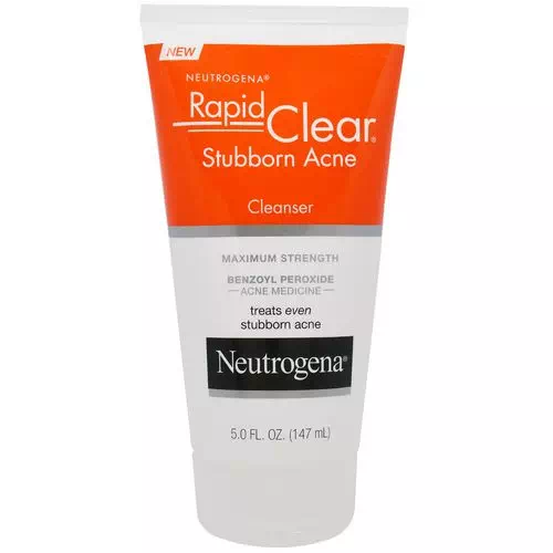 Neutrogena, Rapid Clear, Stubborn Acne Cleanser, Maximum Strength, 5.0 fl oz (147 ml) Review