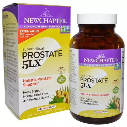 New Chapter, Prostate 5LX, Holistic Prostate Support, 180 Liquid Vcaps Review