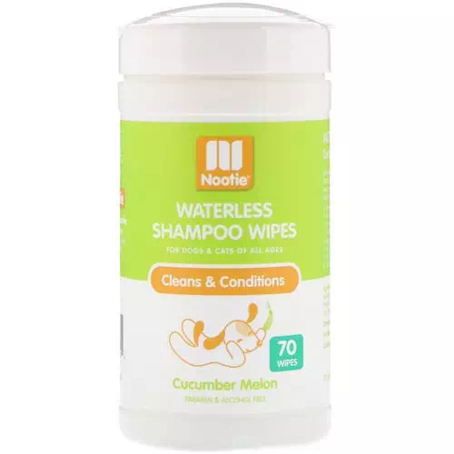 Nootie, Waterless Shampoo Wipes, For Dogs & Cats, Cucumber Melon, 70 Wipes Review