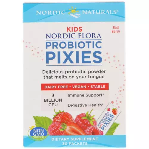 Nordic Naturals, Nordic Flora Kids, Probiotic Pixies, Rad Berry, 3 Billion CFU, 30 Packets Review
