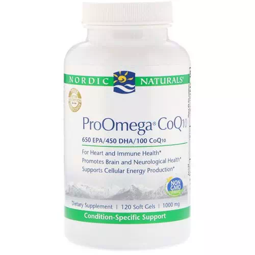 Nordic Naturals, ProOmega CoQ10, 1,000 mg, 120 Soft Gels Review