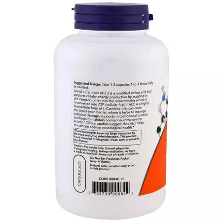 Now Foods, Acetyl L-Carnitine