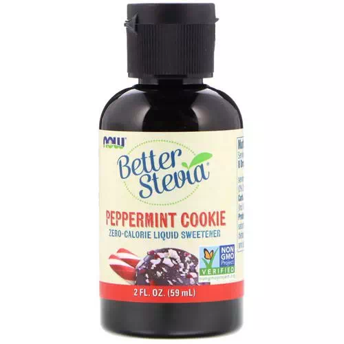 Now Foods, Better Stevia, Zero-Calorie Liquid Sweetener, Peppermint Cookie, 2 fl oz (59 ml) Review