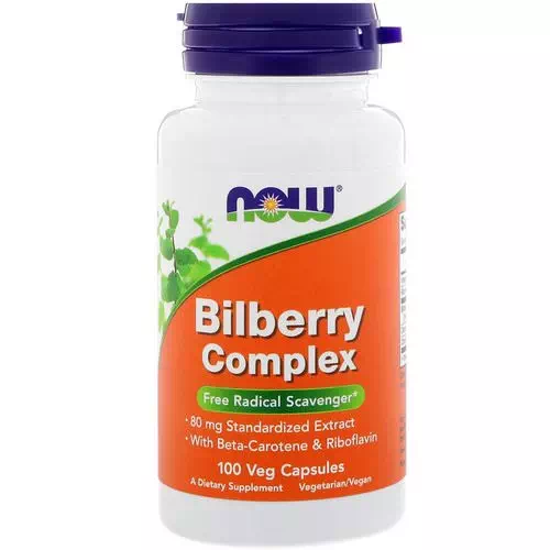 Now Foods, Bilberry Complex, 100 Veg Capsules Review