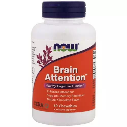 Now Foods, Brain Attention, Natural Chocolate Flavor, 60 Chewables Review