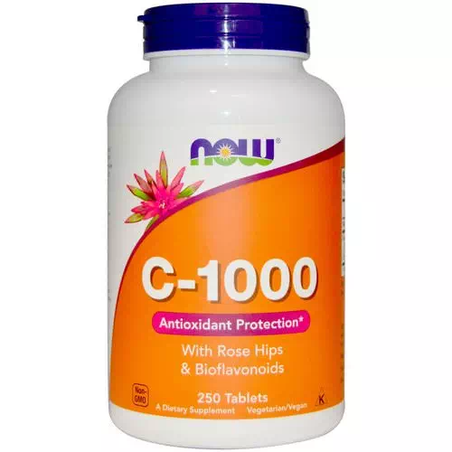 Now Foods, C-1000, With Rose Hips and Bioflavonoids, 250 Tablets Review