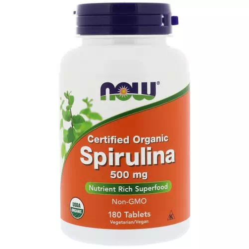 Now Foods, Certified Organic Spirulina, 500 mg, 180 Tablets Review