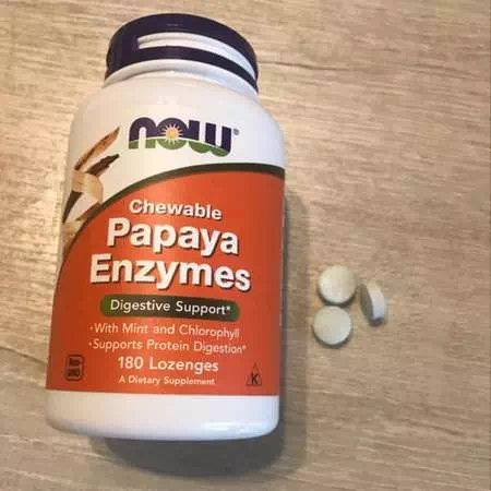 Now Foods, Chewable Papaya Enzymes, 180 Lozenges Review