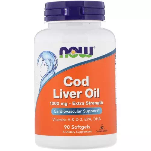 Now Foods, Cod Liver Oil, Extra Strength, 1,000 mg, 90 Softgels Review