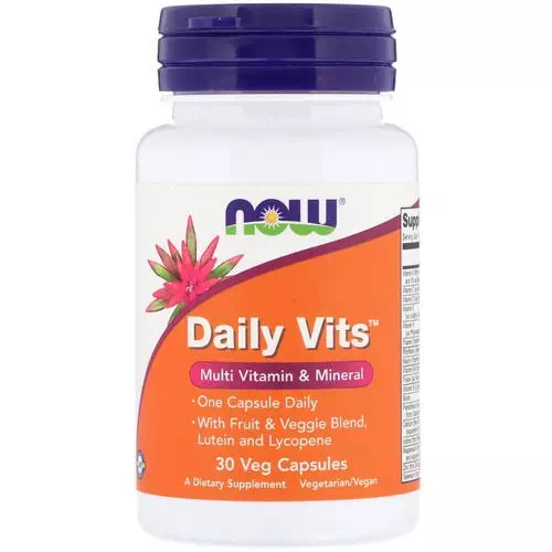 Now Foods, Daily Vits, Multi Vitamin & Mineral, 30 Veg Capsules Review