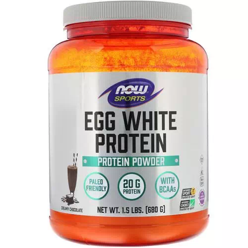 Now Foods, Eggwhite Protein, Creamy Chocolate, 1.5 lbs (680 g) Review