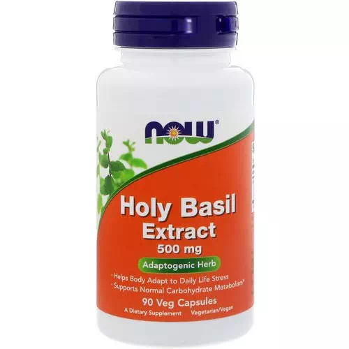 Now Foods, Holy Basil Extract, 500 mg, 90 Veg Capsules Review