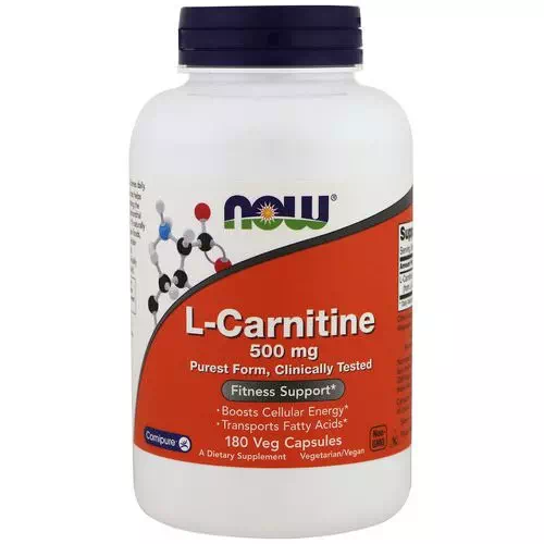 Now Foods, L-Carnitine, 500 mg, 180 Veg Capsules Review