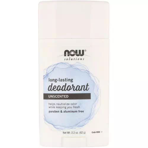 Now Foods, Long Lasting Deodorant, Unscented, 2.2 oz (62 g) Review