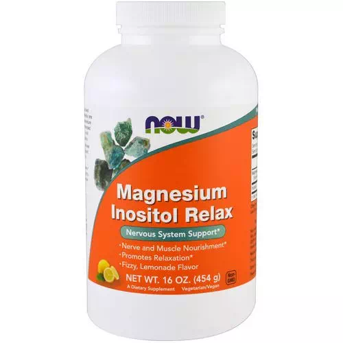 Now Foods, Magnesium Inositol Relax, Lemonade, 16 oz (454 g) Review