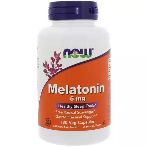 Now Foods, Melatonin, 5 mg, 180 Veg Capsules Review