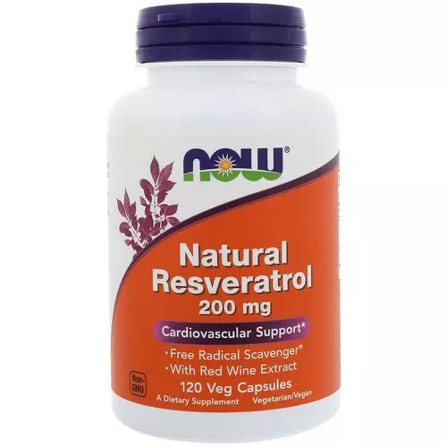 Now Foods, Natural Resveratrol, 200 mg, 120 Veg Capsules Review