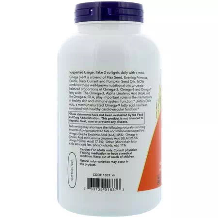 Now Foods, EFA, Omega 3-6-9 Combinations