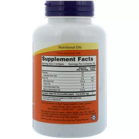 Pumpkin Seed Oil, Omegas EPA DHA, Fish Oil, Supplements