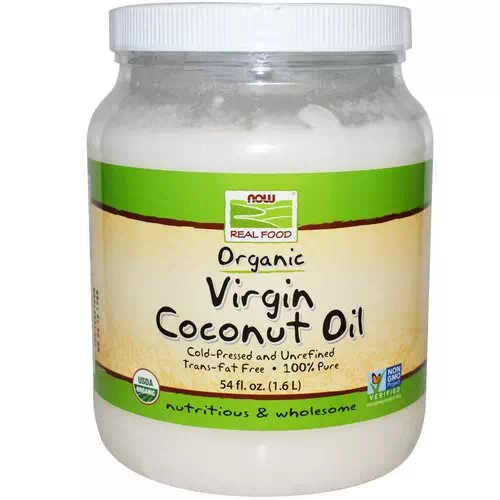 Now Foods, Real Food, Organic Virgin Coconut Oil, 54 fl oz (1.6 L) Review