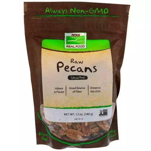 Now Foods, Real Food, Raw Pecans, Unsalted, 12 oz (340 g) Review