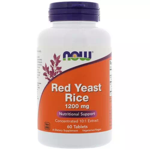 Now Foods, Red Yeast Rice, 1200 mg, 60 Tablets Review