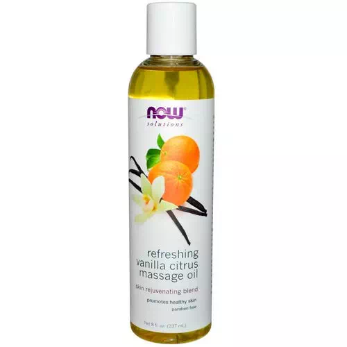 Now Foods, Solutions, Refreshing Vanilla Citrus Massage Oil, 8 fl oz (237 ml) Review