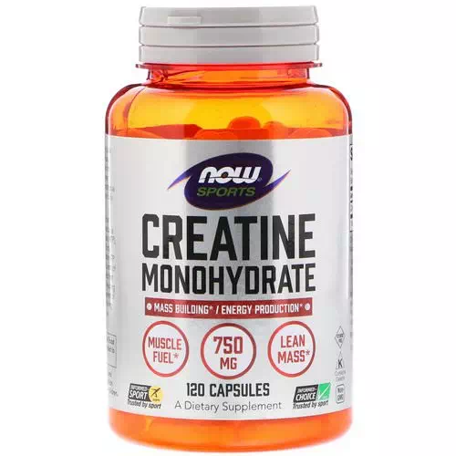 Now Foods, Sports, Creatine Monohydrate, 750 mg, 120 Capsules Review