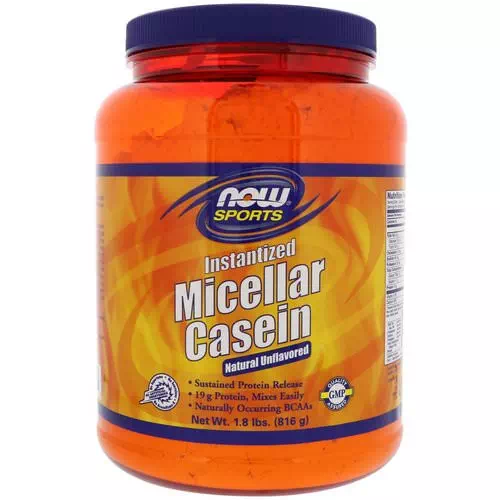 Now Foods, Sports, Micellar Casein, Instantized, Natural Unflavored, 1.8 lbs (816 g) Review