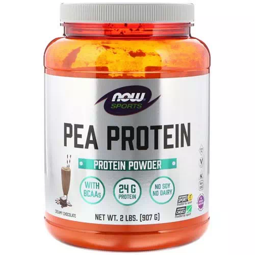 Now Foods, Sports, Pea Protein, Creamy Chocolate, 2 lbs (907 g) Review