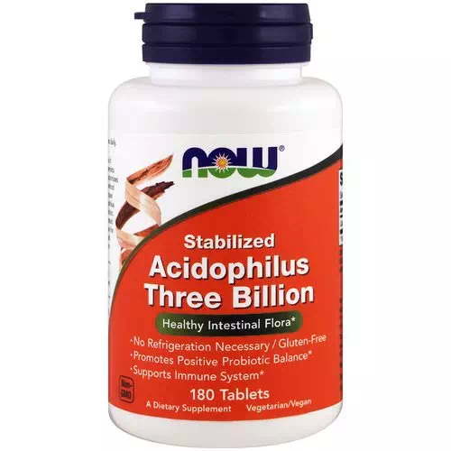 Now Foods, Stabilized Acidophilus Three Billion, 180 Tablets Review
