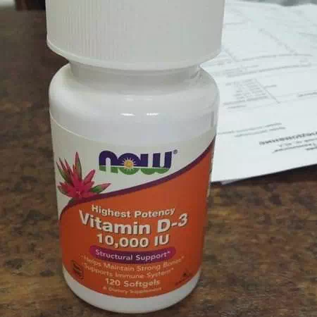 Now Foods, Vitamin D-3 High Potency, 10,000 IU, 120 Softgels Review