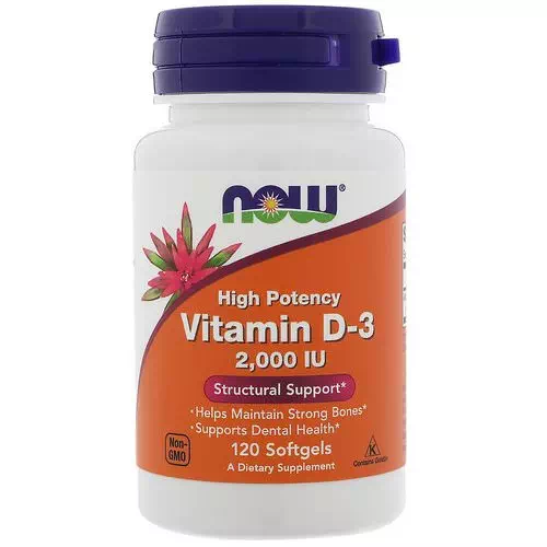 Now Foods, Vitamin D-3 High Potency, 2,000 IU, 120 Softgels Review