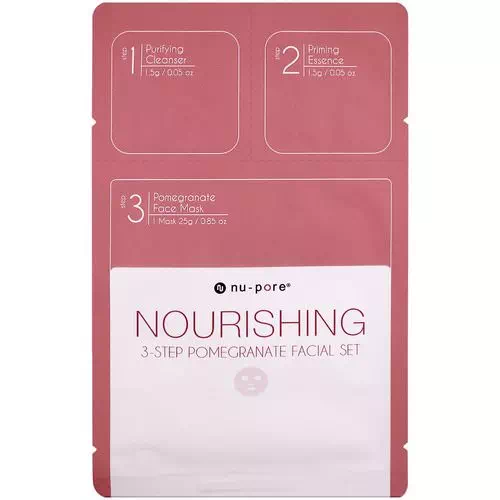 Nu-Pore, Nourishing 3-Step Pomegranate Facial Set, 1 Pack Review