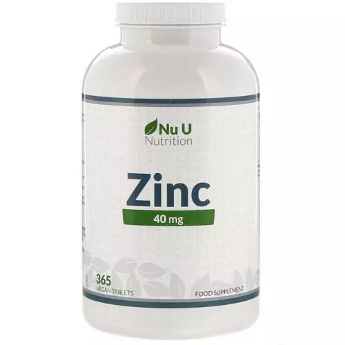 Nu U Nutrition, Zinc, 40 mg, 365 Vegan Tablets Review